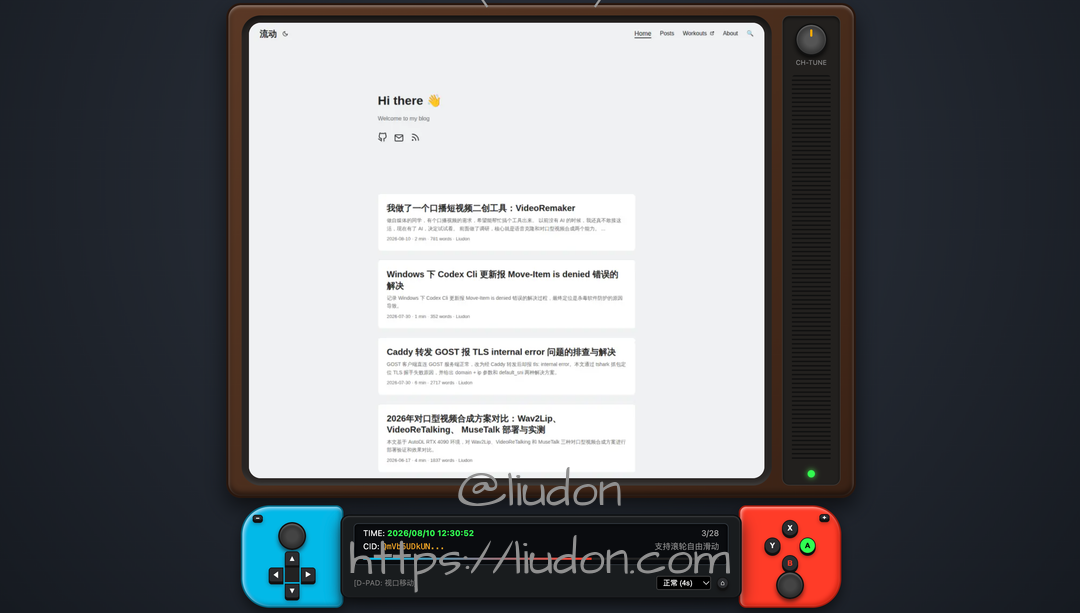博客时光机 Gemini Demo：红蓝机器与复古电视